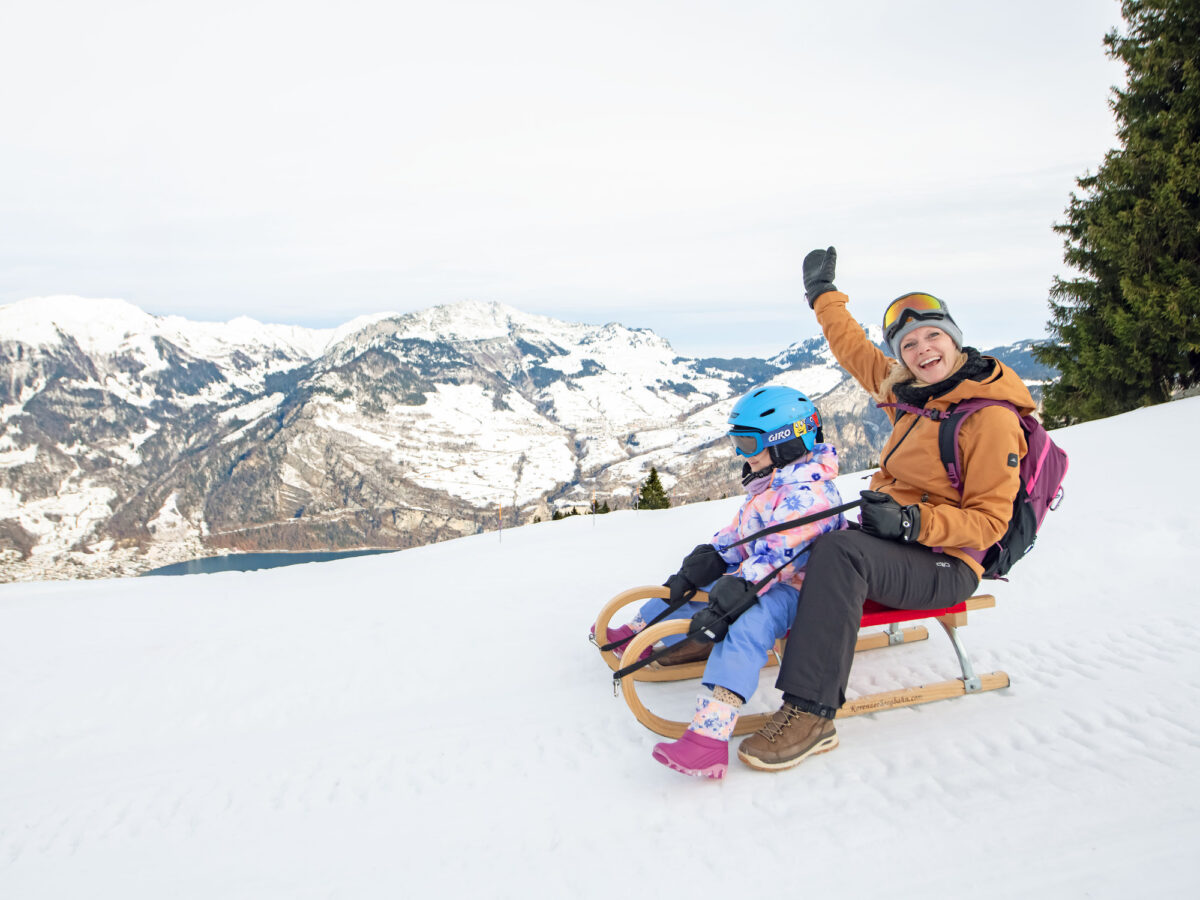 Kerenzerberg, Schlitteln, Winter