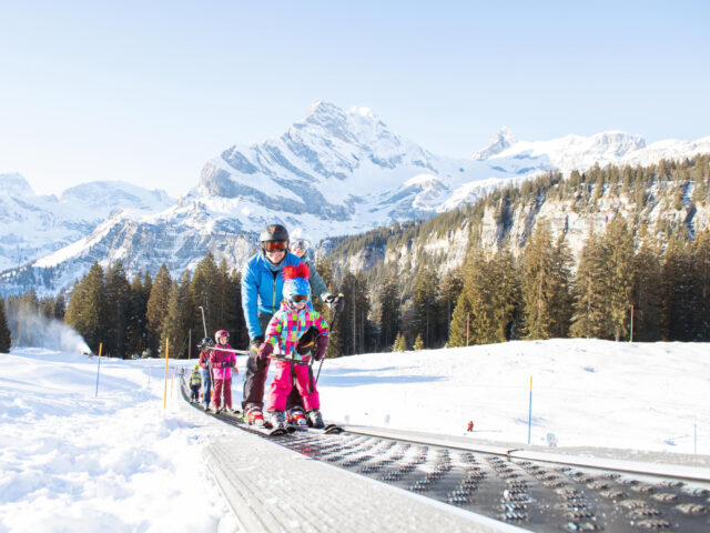 Braunwald, Kinderland Grotzenbüel, Skifahren