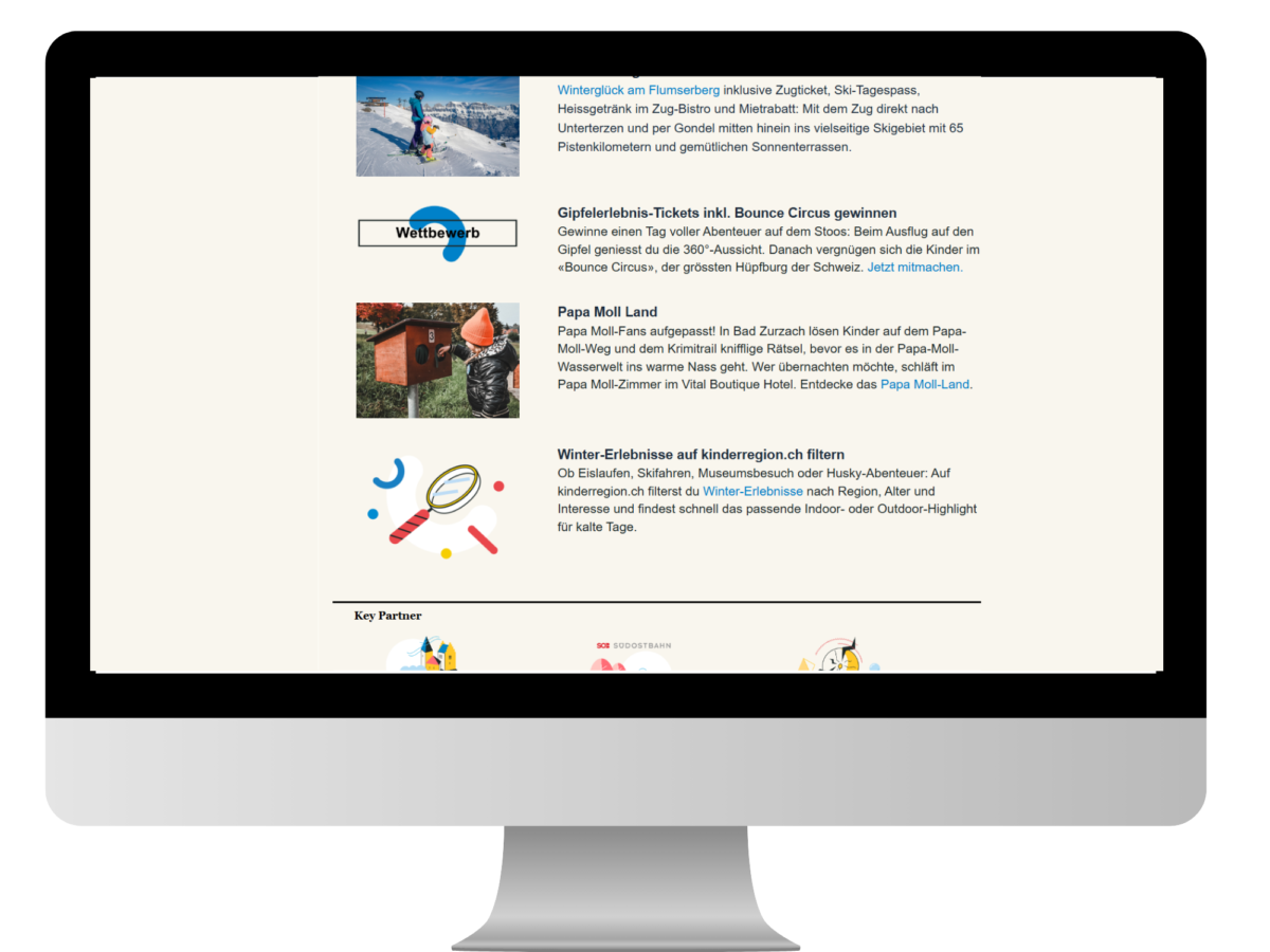 Leistungen, Immer ein Besuch wert, Newsletter