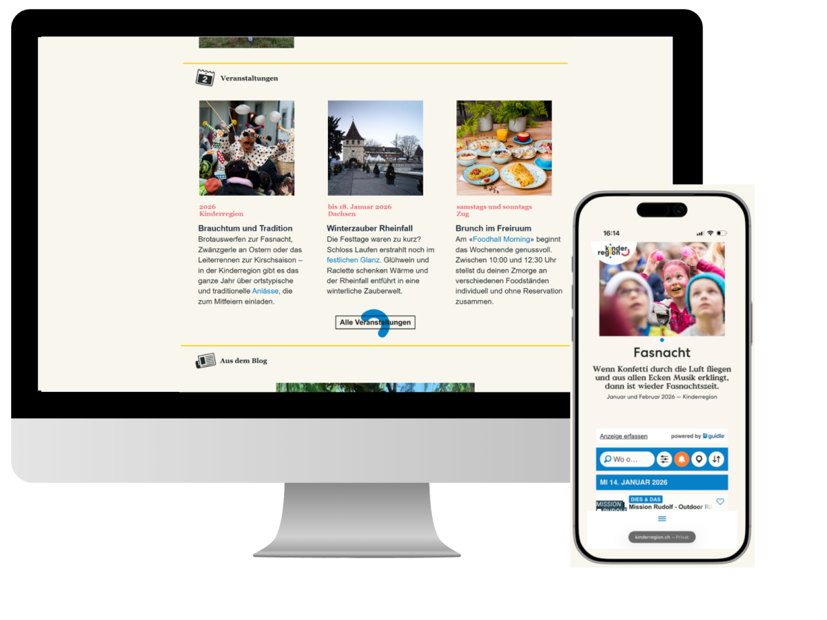 Leistungen, Veranstaltungstipp, Newsletter und Galerie