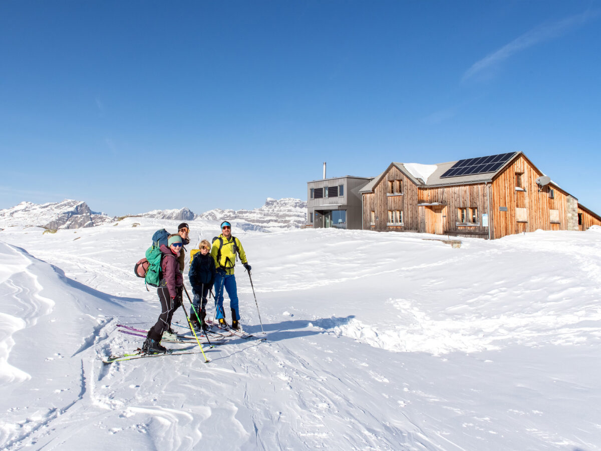 Leglerhütte, Skitour, Familie